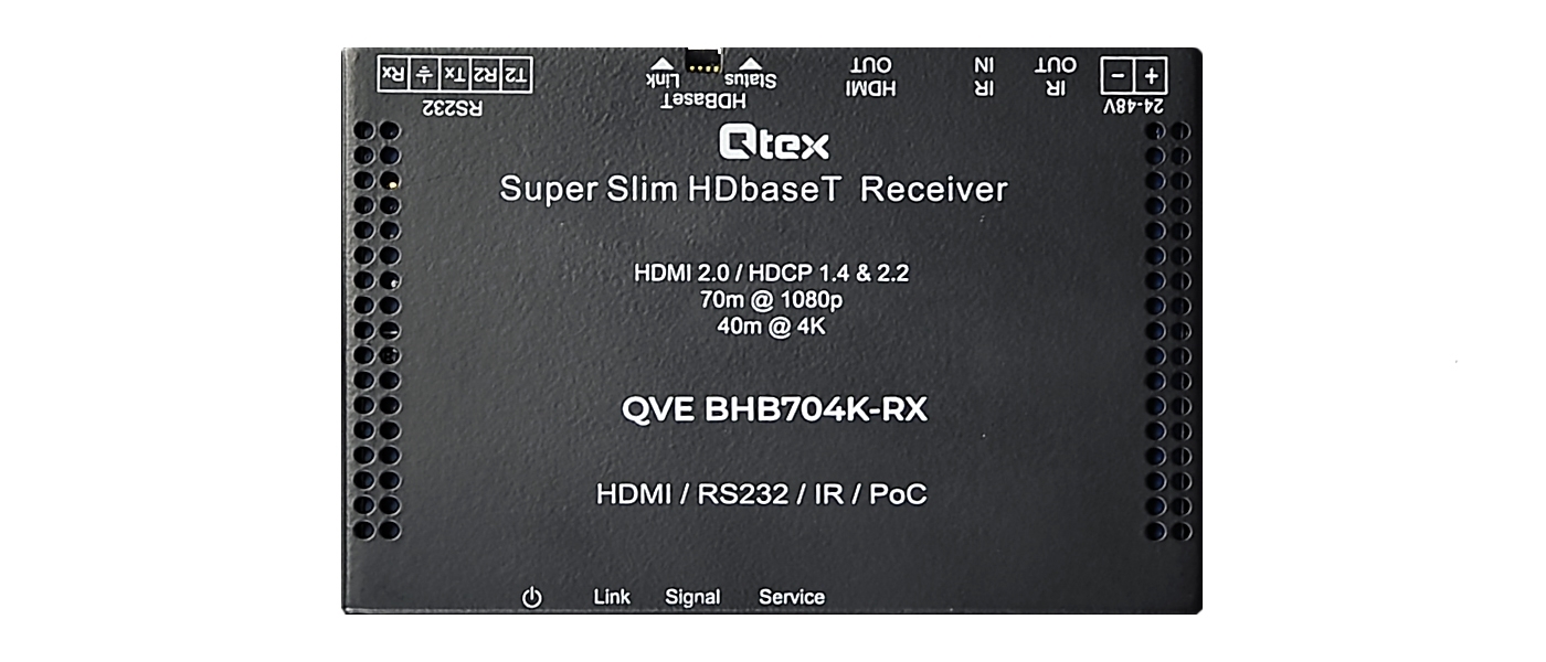 Передача сигналов по витой паре Qtex QVE BHB704K-RX передача сигналов по оптоволокну qtex qve bfhar4 tr