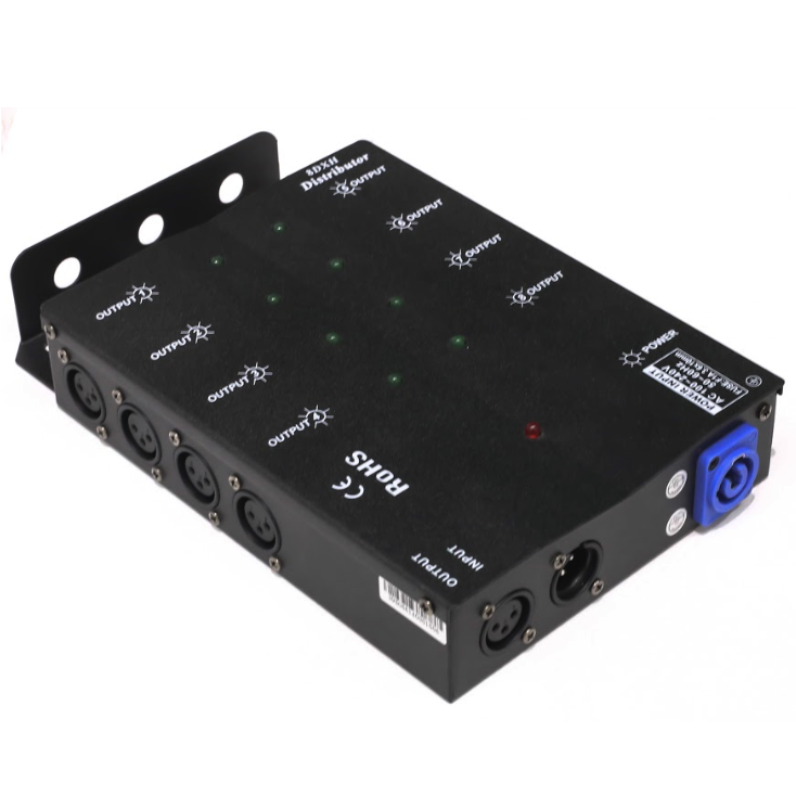 Сплиттеры и приборы обработки и распределения сигнала Anzhee DMX Splitter 8 разъем xlr male procast cable xlr6 male