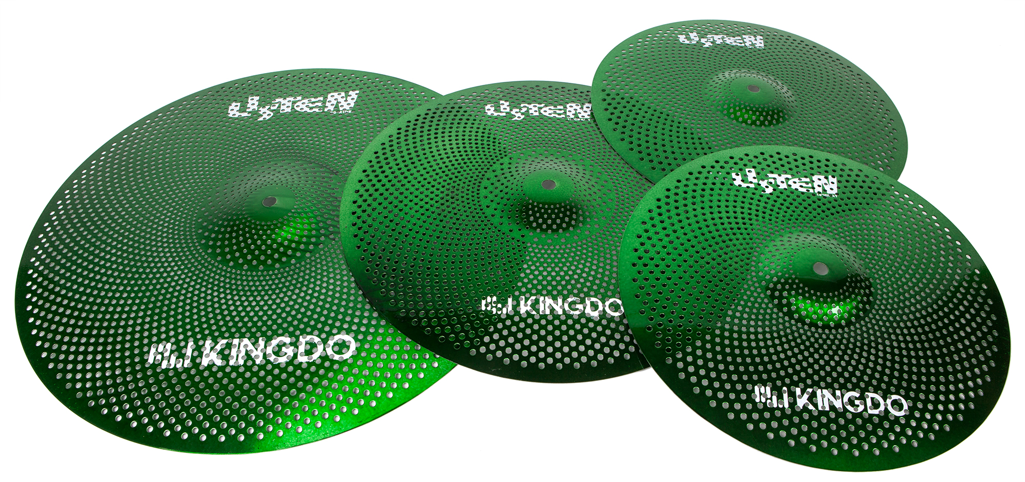 тарелки барабаны для ударных установок kingdo low volume set 14 16 18 20 green Тарелки, барабаны для ударных установок KINGDO LOW VOLUME SET 14