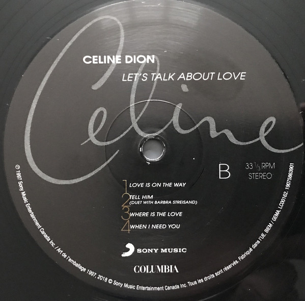 Поп Sony Celine Dion Let'S Talk About Love (Black Vinyl) - фото 2