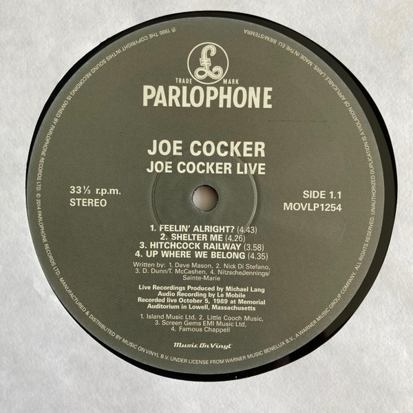 Рок Music On Vinyl Cocker Joe - Live (2LP) - фото 2