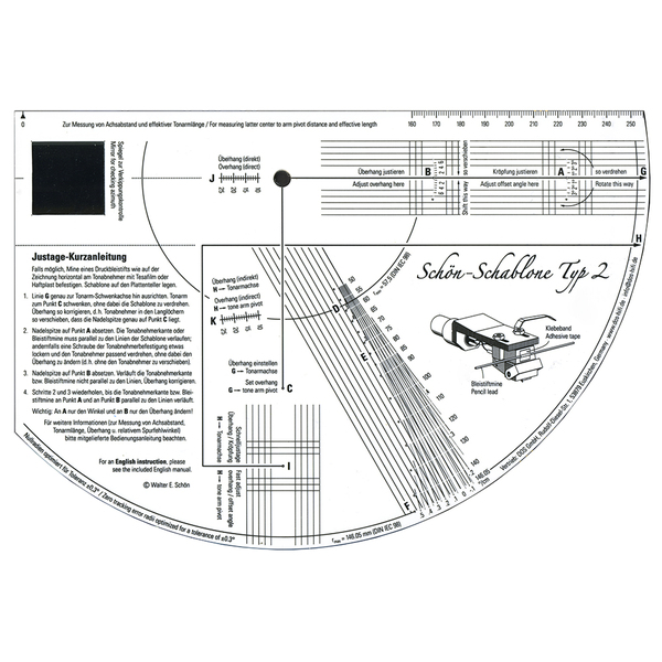 Аксессуары для установки Tonar Arm Alignment Gauge