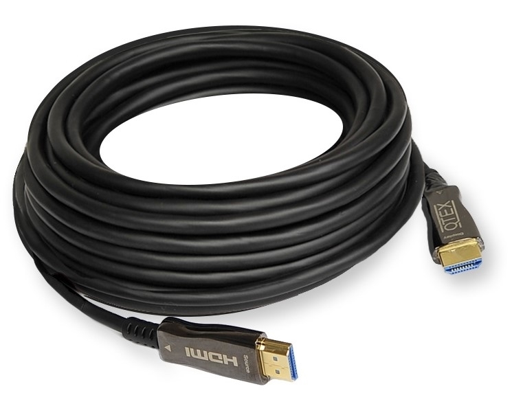 HDMI кабели Qtex HFOC-100-50, 50м hdmi кабели qtex hfoc 300d 10 10м