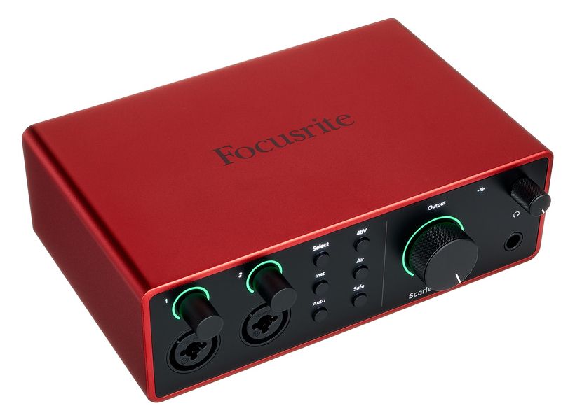 Аудиоинтерфейсы для домашней студии FOCUSRITE Scarlett 4i4 4th Gen, цвет красный - фото 5