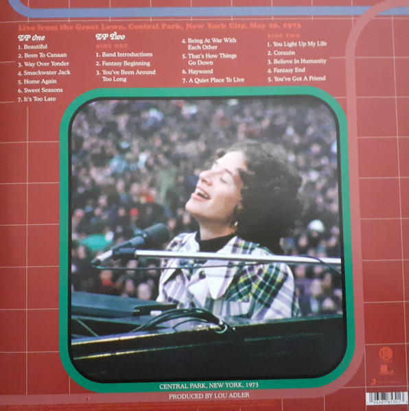 Рок Ode Records King Carole - Home Again: Live In Central Park 1973 (Black Vinyl 2LP) - фото 2