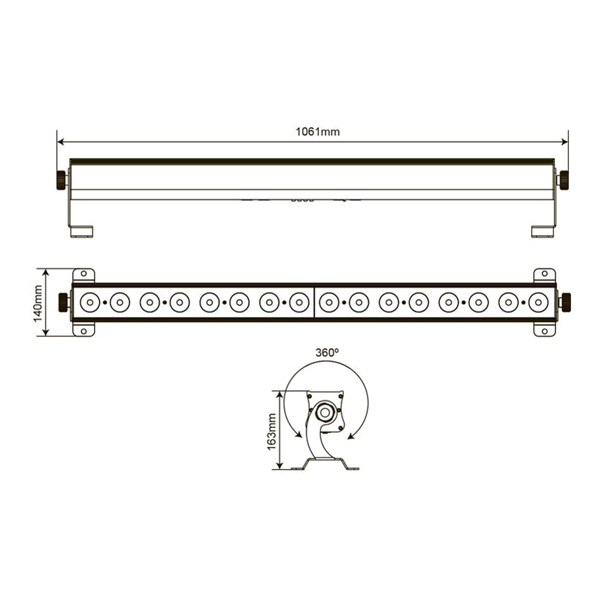 Светодиодные панели и экраны Stage 4 BARTONE 16x10XWAU, цвет rgbwauv - фото 2