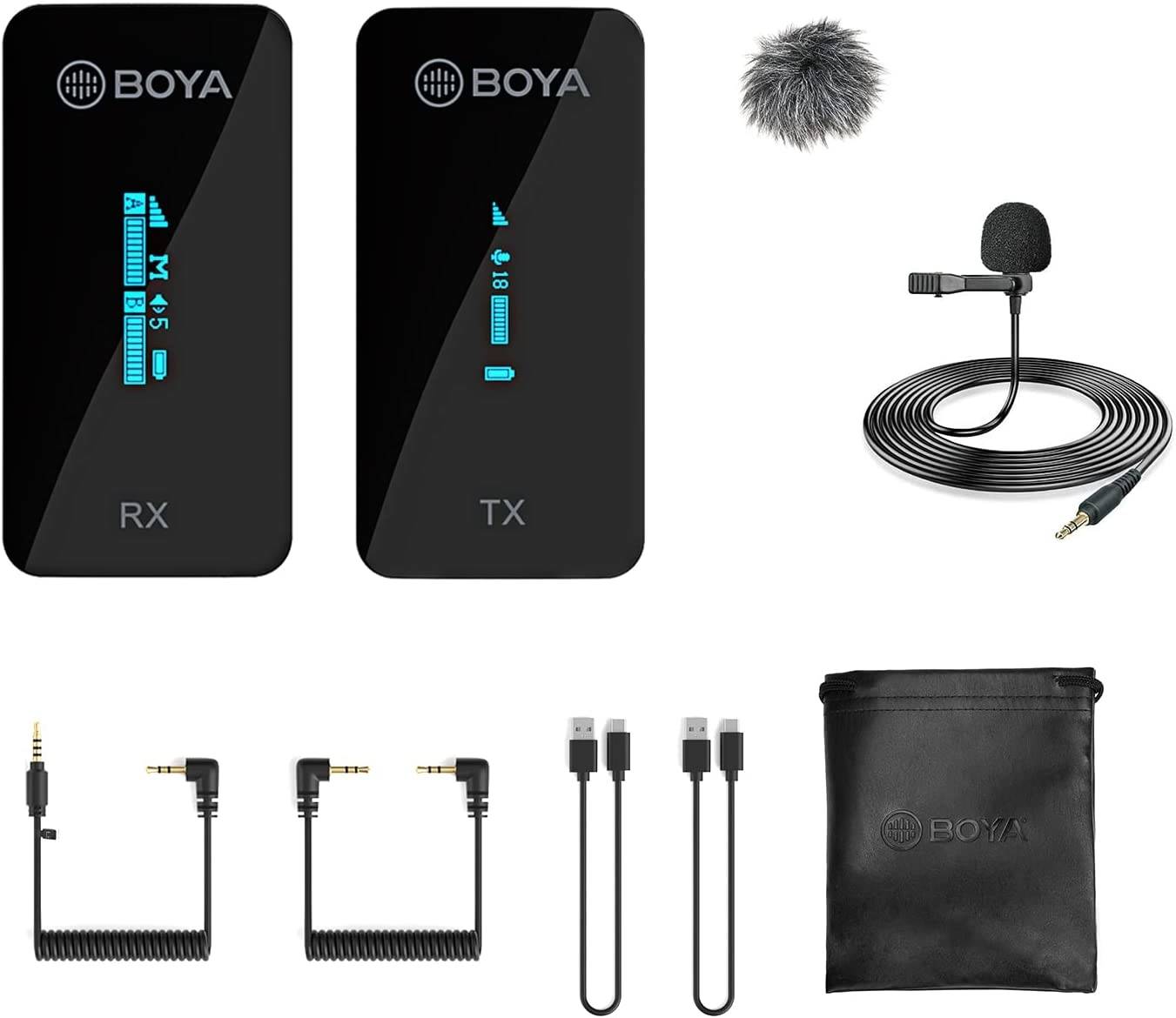 Петличные микрофоны Boya BY-XM6-S1 микрофоны для тв и радио boya by bm3030