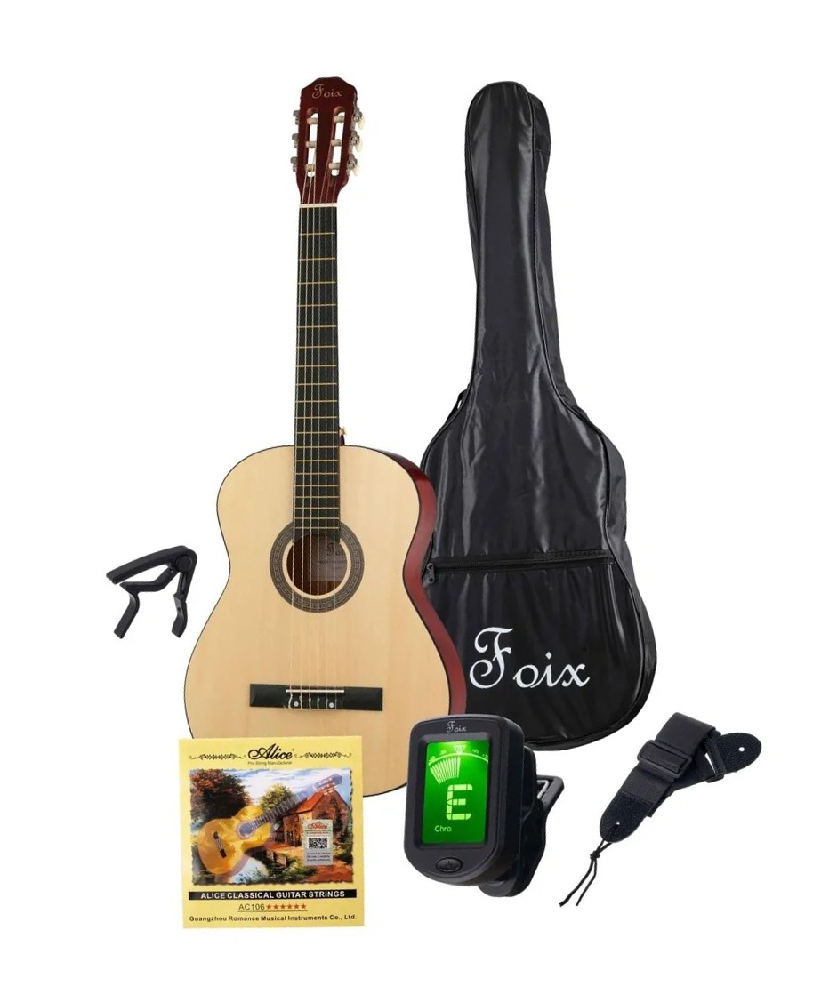 Классические гитары Foix FCG-2039CAP-NA (аксессуары в комплекте) классические гитары foix fcg 2036cap wh 3 4 аксессуары в комплекте