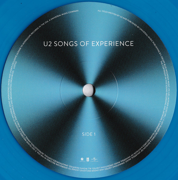 Рок Universal (Aus) U2 - SONGS OF EXPERIENCE - TRANSLUCENT CYAN (BLUE 2LP) - фото 2