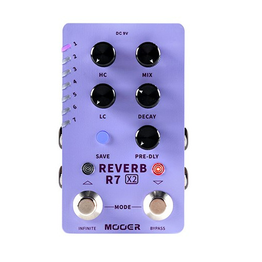 Процессоры эффектов и педали для гитары Mooer R7 Reverb X2 mooer чистое усиление микро мини педаль эффектов усиления для электрогитары тру байпас