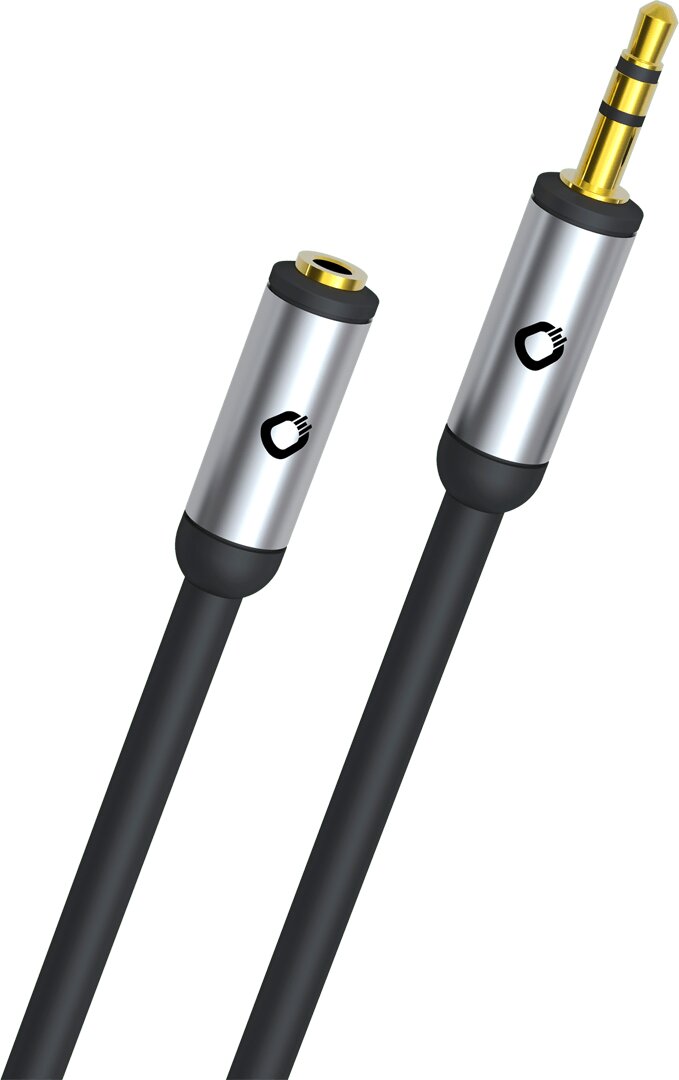 Кабели межблочные аудио Oehlbach Кабель межблочный i-Connect 3,5mm jack, (f)-(m) 5,0m black (60036)