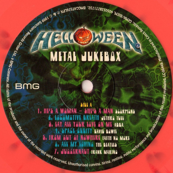 Металл BMG HELLOWEEN - METAL JUKEBOX (RED & ORANGE SPLATTER LP) - фото 2