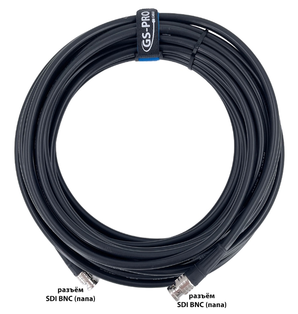 Кабели с разъемами GS-PRO 12G SDI BNC-BNC 10 метров кабели с разъемами superlux sfs15pp