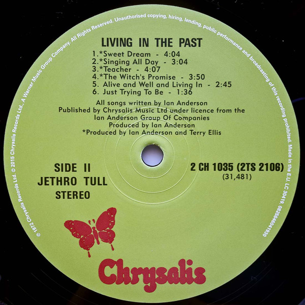 Рок PLG Jethro Tull Living In The Past (180 Gram/Gatefold) - фото 7