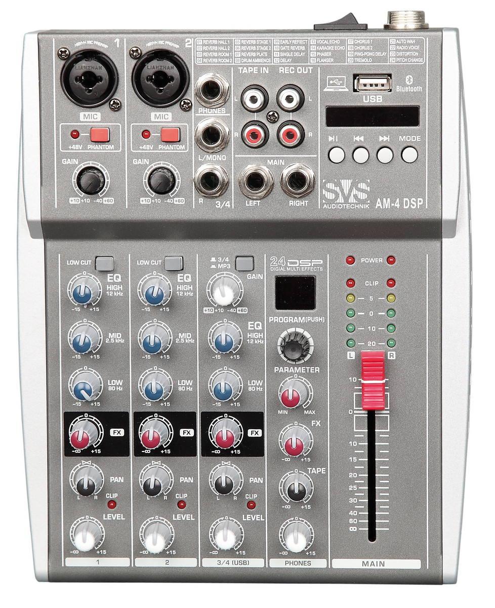 Микшерные пульты аналоговые SVS Audiotechnik mixers AM-4 DSP