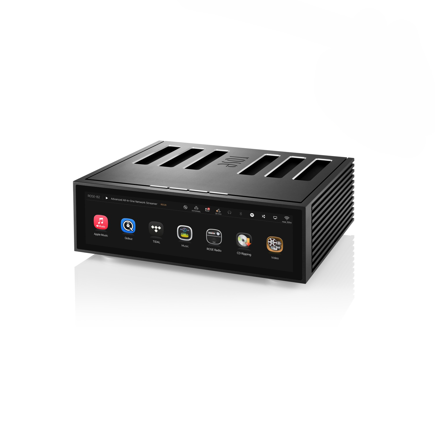 Сетевые аудио проигрыватели Rose RS520 Black интегральные стереоусилители rose ra180