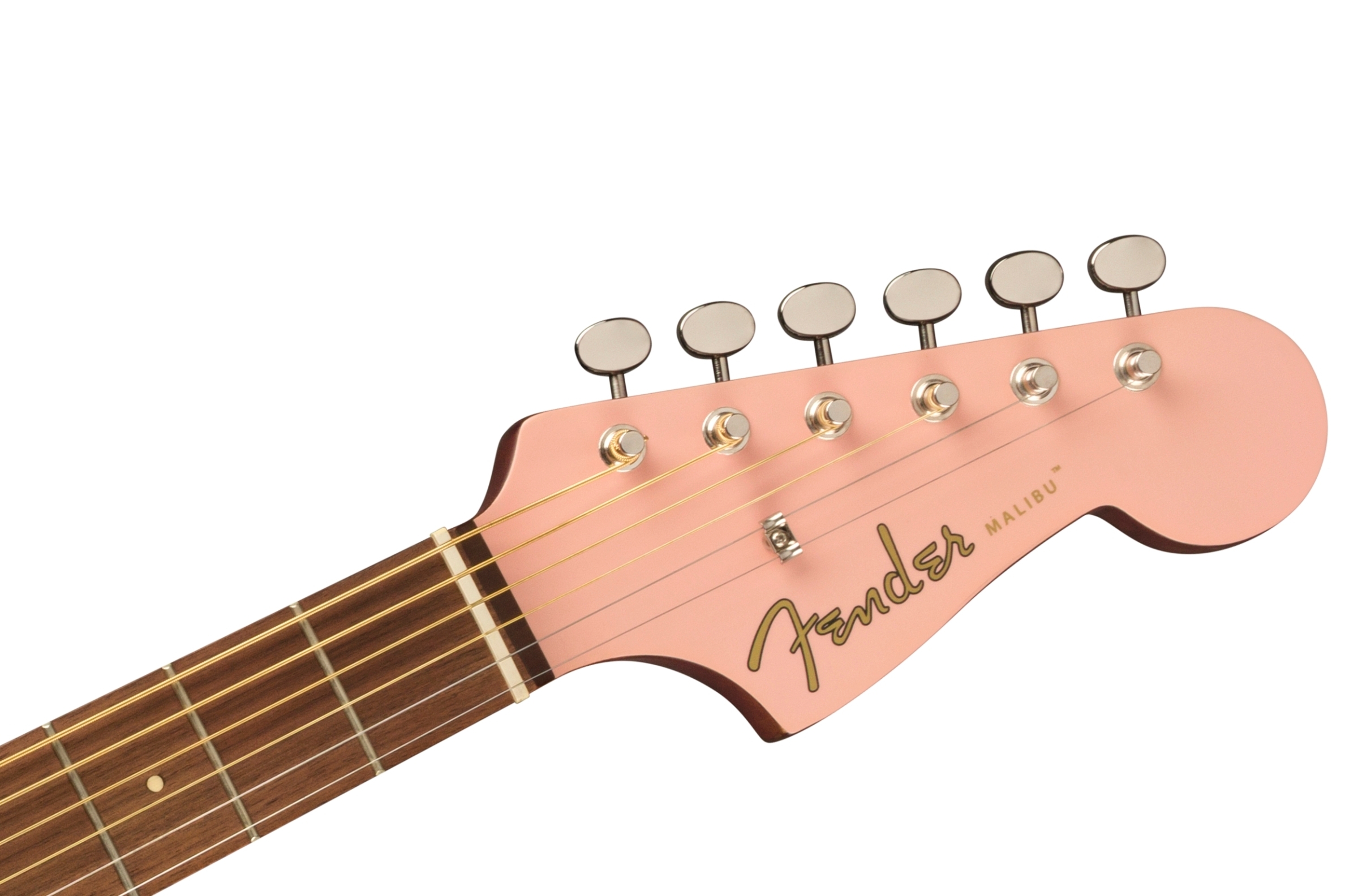 Электроакустические гитары FENDER Malibu Player Shell Pink, цвет розовый - фото 2