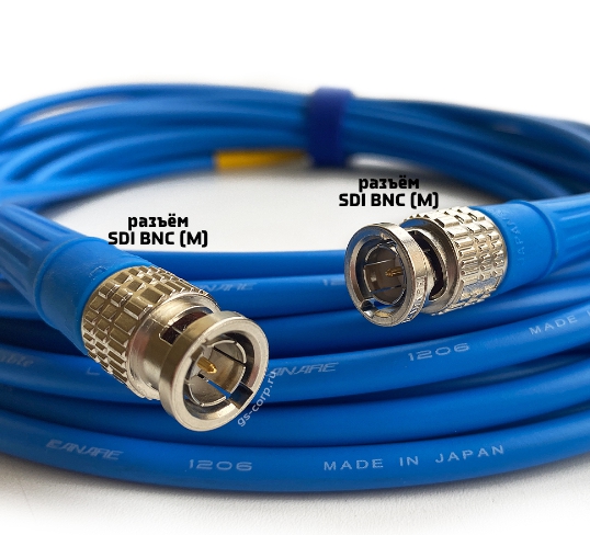 Кабели с разъемами GS-PRO 12G SDI BNC-BNC (blue) 15 метров кабели с разъемами gs pro 12g sdi bnc bnc blue 15 метров