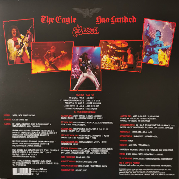 Рок BMG Saxon - The Eagle Has Landed - LIVE (Limited Coloured Splatter LP) - фото 2