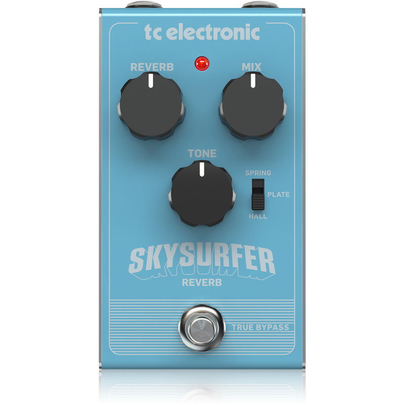 Процессоры эффектов и педали для гитары TC ELECTRONIC SKYSURFER REVERB, цвет голубой - фото 2