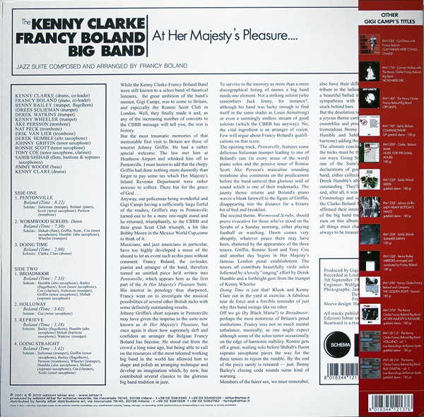 Джаз Universal US Kenny Clarke; Boland, Francy - At Her Majesty's Pleasure (Black Vinyl LP) - фото 3