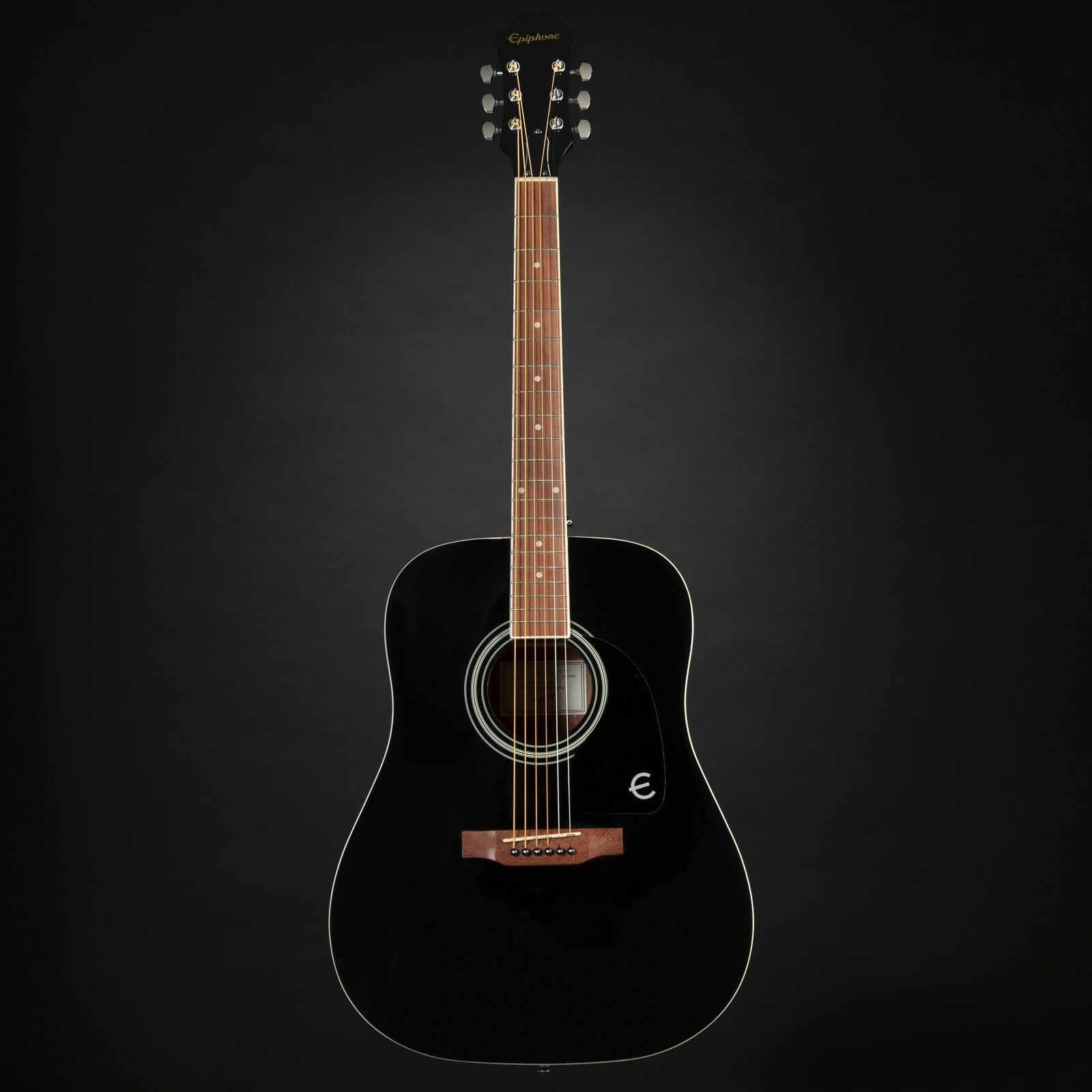 Акустические гитары Epiphone DR-100 Ebony, цвет черный, размер Medium Jumbo - фото 3