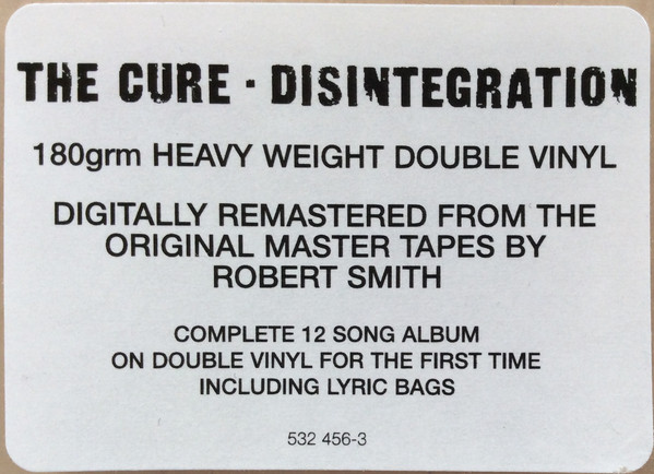 Рок UMC/Polydor UK The Cure, Disintegration (Remastered) - фото 4