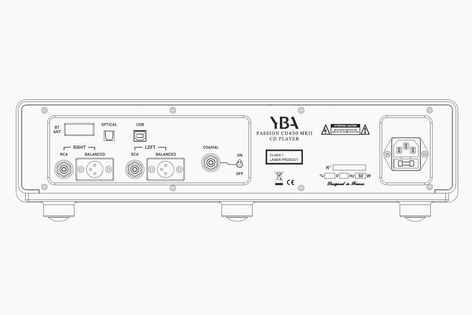 CD проигрыватели YBA CD430 MKII, цвет серебристый - фото 2