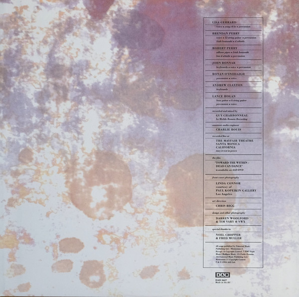 Рок 4AD Dead Can Dance — TOWARD THE WITHIN (2LP) - фото 2