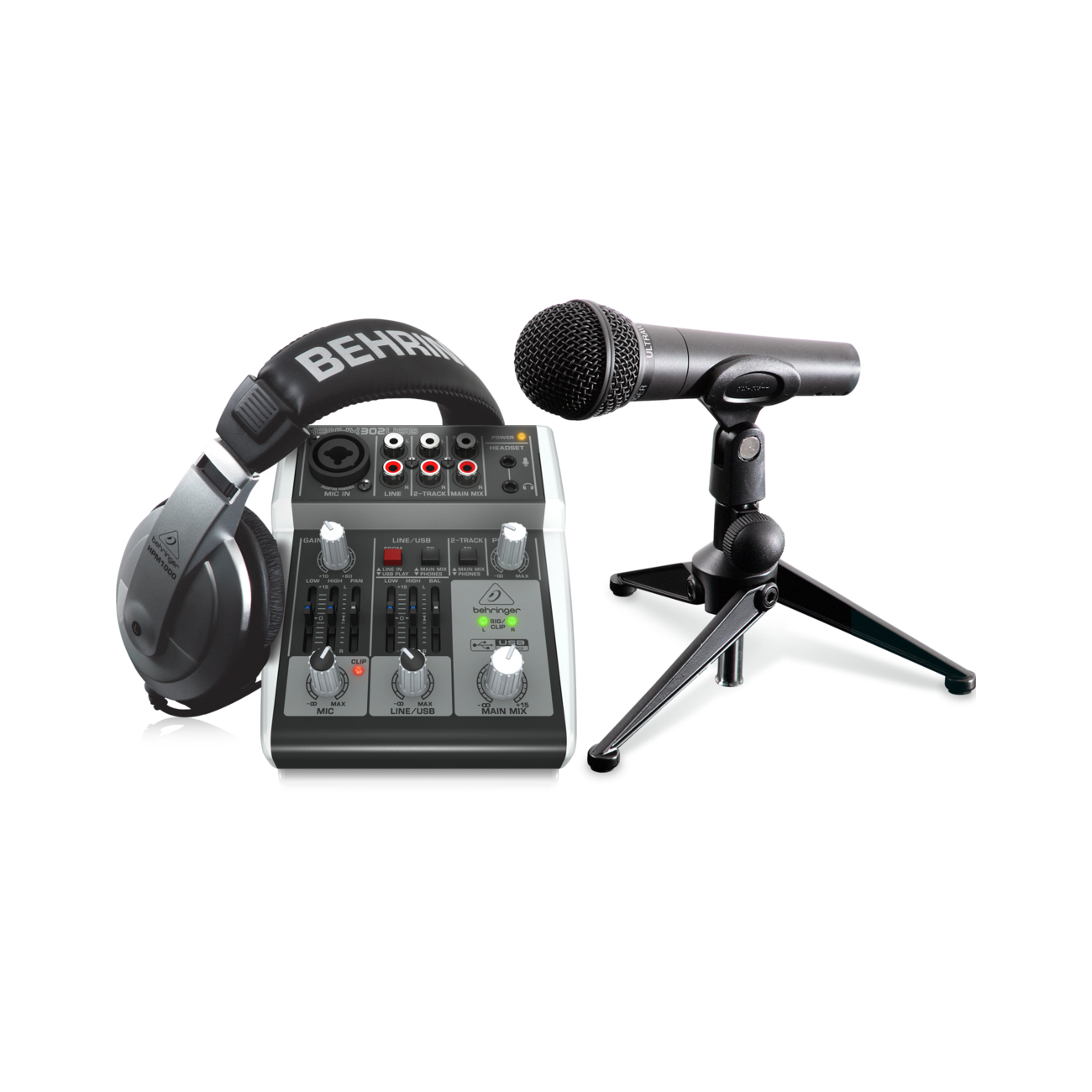 Портастудии Behringer Podcastudio 2 USB микрофоны для тв и радио behringer video mic x1