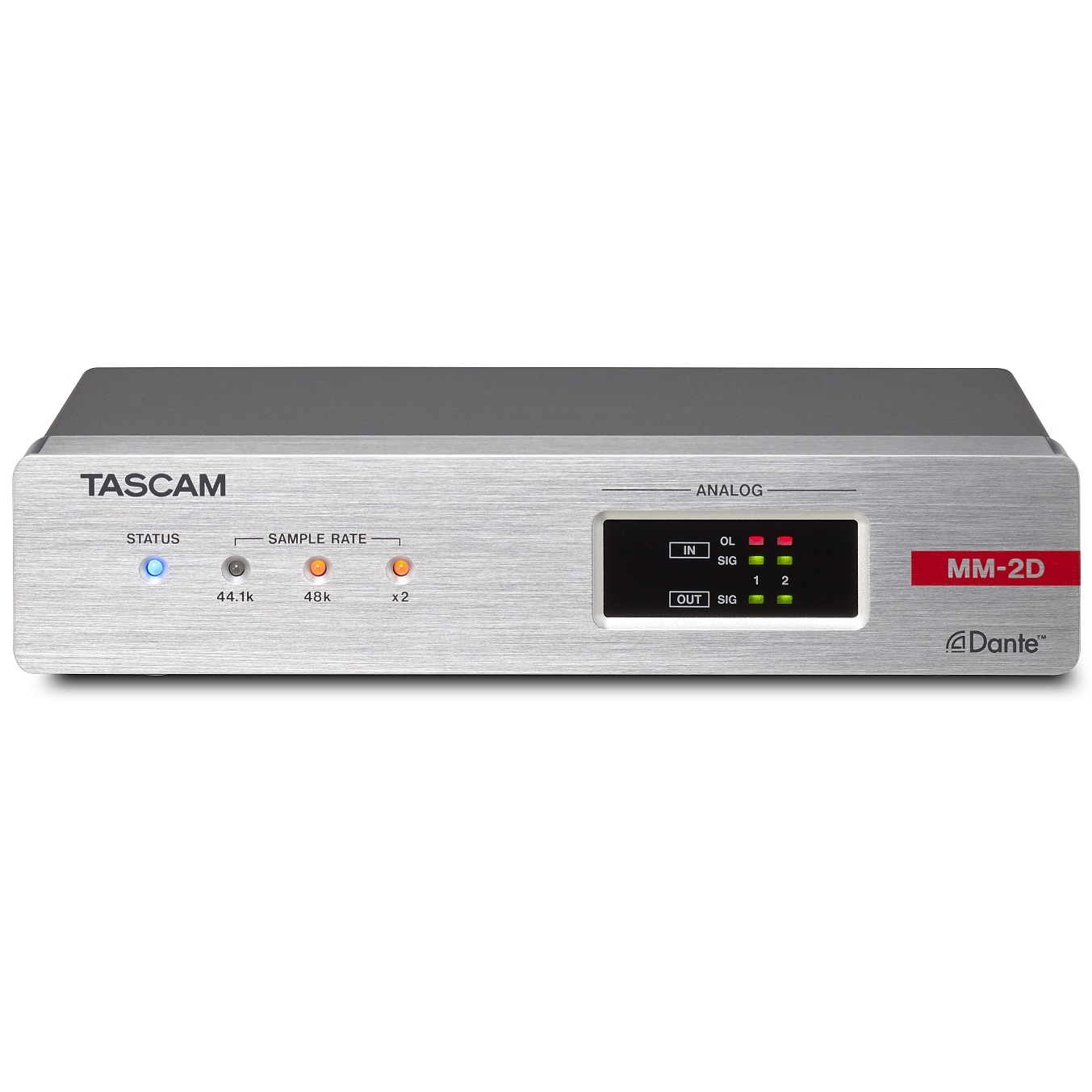 Аудиоинтерфейсы для профессиональной студии Tascam MM-4D/IN-E Dante-Analogue, цвет серебристый