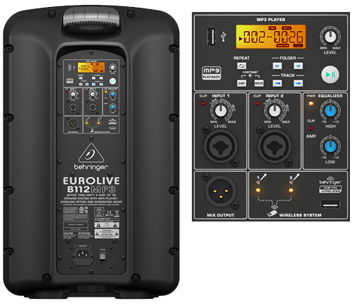 Активная акустика Behringer B112MP3, цвет черный - фото 3