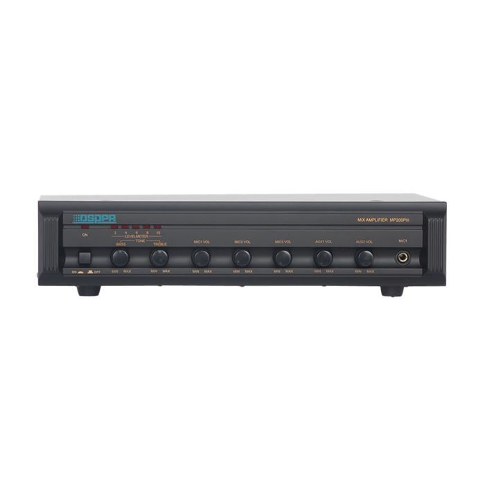 100В усилители DSPPA MP-1000P 4 канальный микрофонный микшер с поддержкой стереовыхода мини аудиомикшер с регулировкой высоких и низких частот реверберации