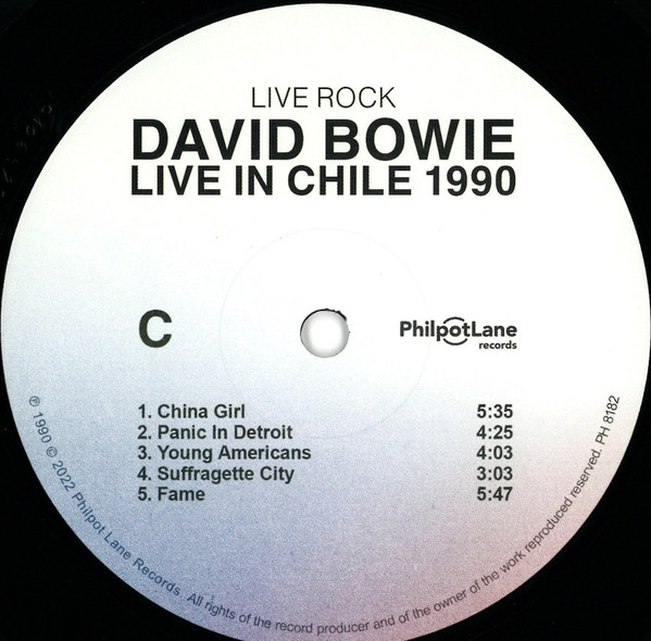 Рок Not Now Music BOWIE DAVID - LIVE IN CHILE 1990 (LP) - фото 2