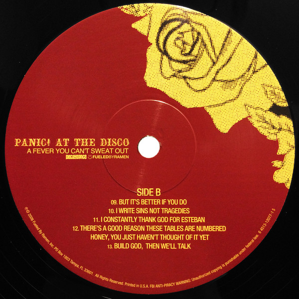 Рок WM Panic! At The Disco A Fever You Can'T Sweat Out (Gatefold) - фото 2