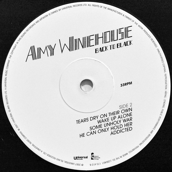 Поп Island Records Group Amy Winehouse, Back To Black (UK version) - фото 2