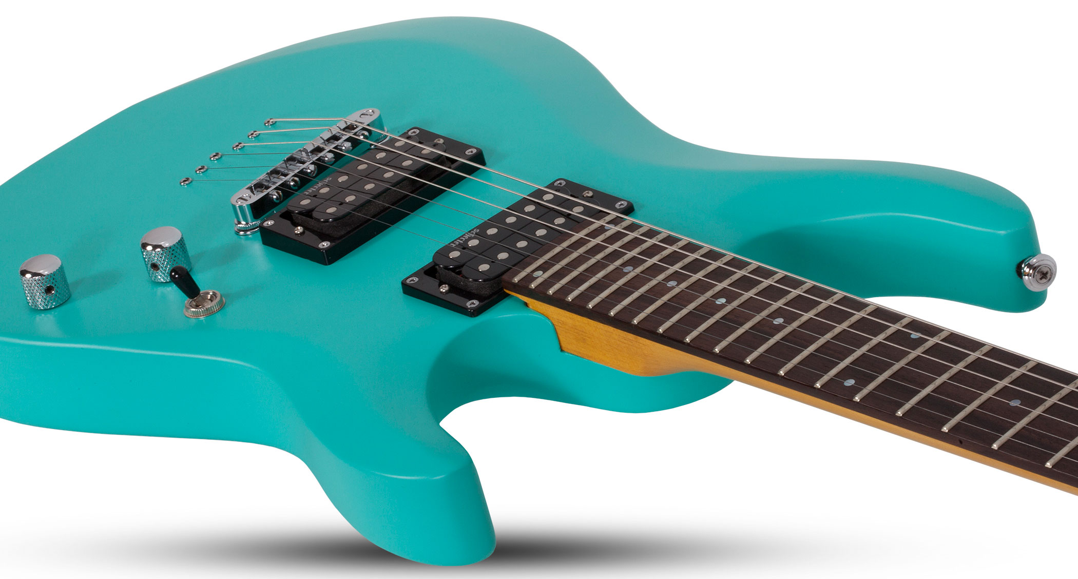 Электрогитары Schecter C-6 Deluxe SAQ Satin Aqua, цвет бирюзовый, размер Jumbo - фото 2