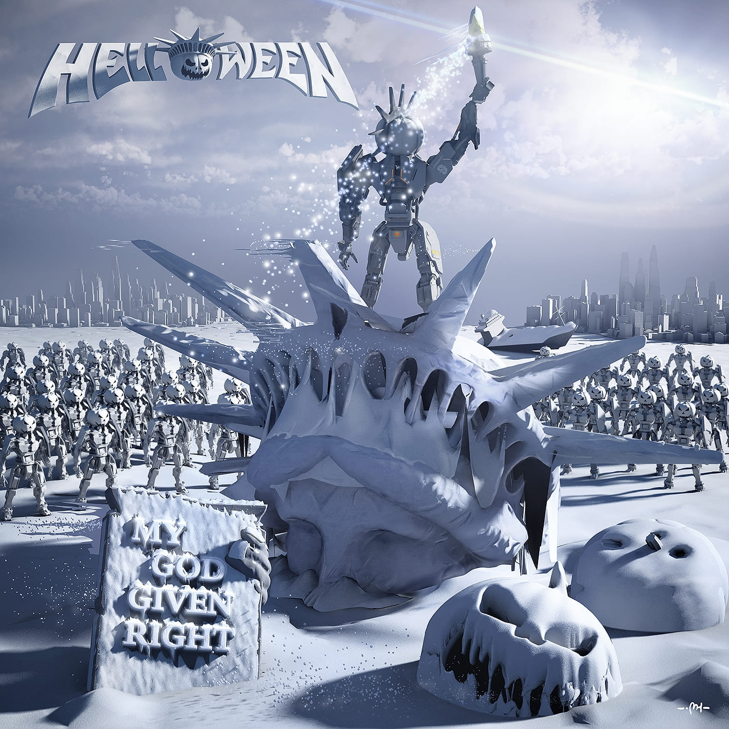 Металл Atomic Fire Helloween - My God-Given Right (180 Gram Clear/Black Marbled Vinyl 2LP) two trees all metal geared extruder right cloned dual drive extruder silver