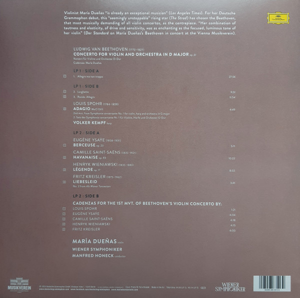 Классика Deutsche Grammophon Intl Duenas, Maria - Beethoven And Beyond (2LP) - фото 3