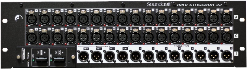 Микшерные пульты цифровые Soundcraft MSB-32 Cat5 Mini Stagebox 32 (3U) микшерные пульты цифровые rgblink mini mx