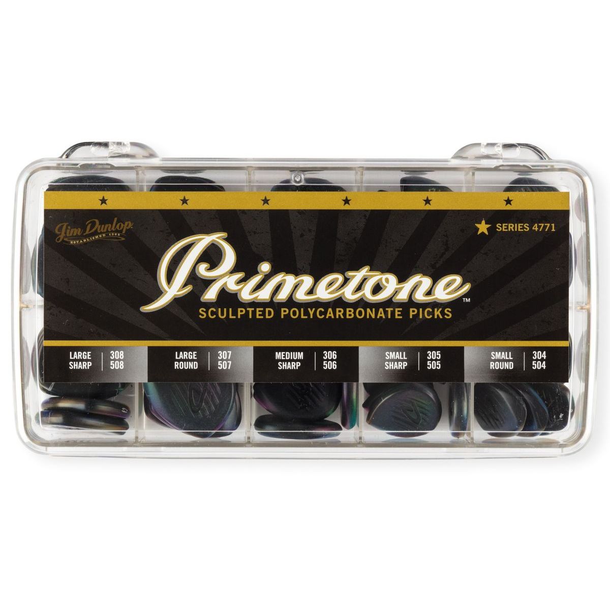 Медиаторы Dunlop 4771 Primetone Display медиаторы dunlop 4461 nylon glow display 216 шт