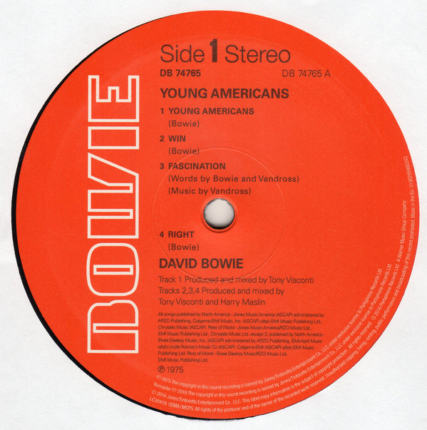 Рок PLG David Bowie Young Americans (180 Gram/Remastered/+Booklet) - фото 2