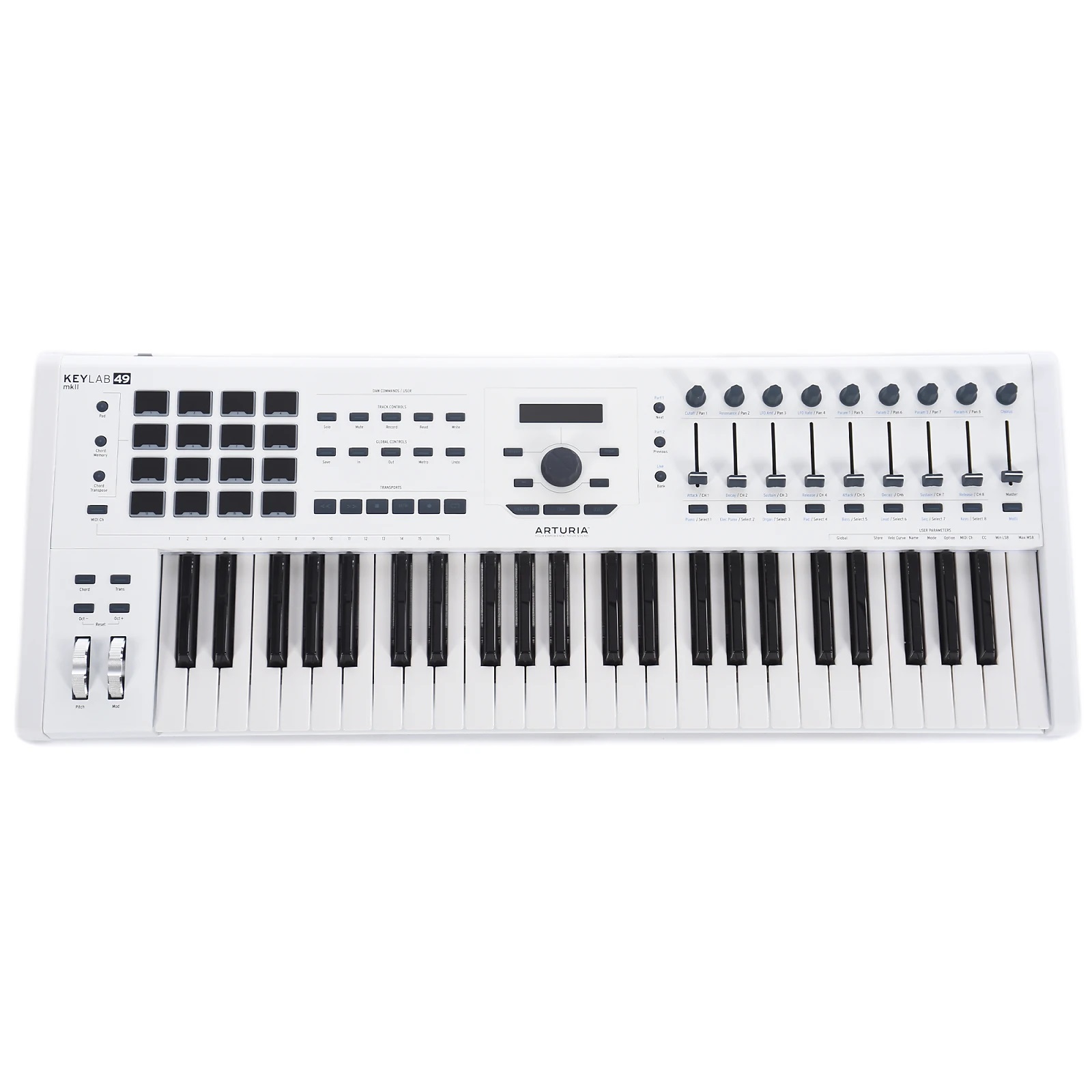 MIDI клавиатуры Arturia KeyLab mkII 49 White звуковая карта audient id4 mkii