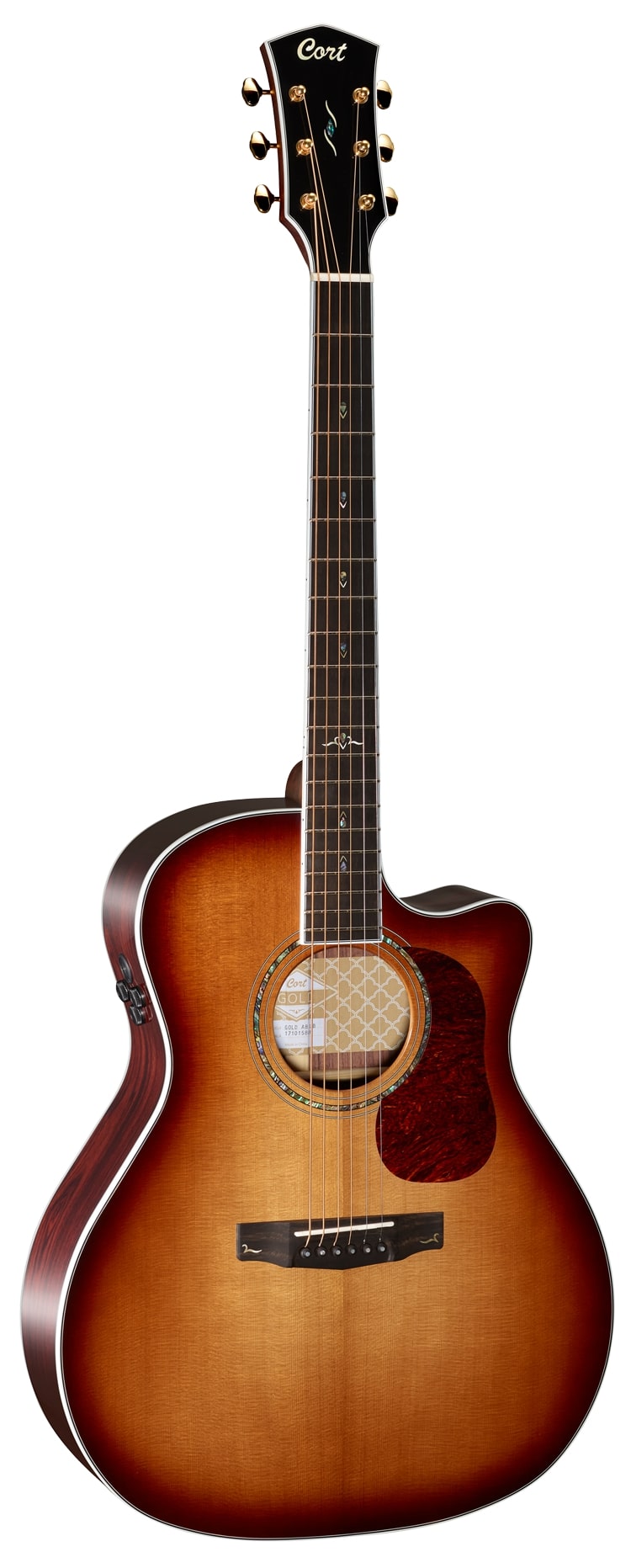 Электроакустические гитары Cort Gold-A8-WCASE-LB (чехол в комплекте) классические гитары cort gold oc8 nylon wcase nat