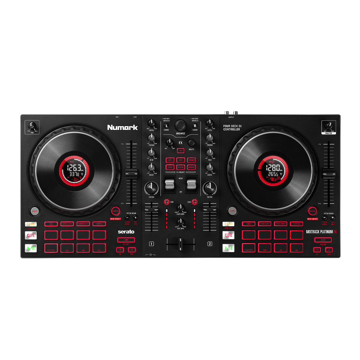 DJ станции, комплекты, контроллеры Numark Mixtrack Platinum FX dj микшеры и оборудование numark m101