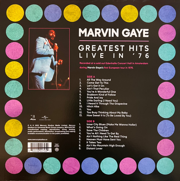 Фанк Mercury GAYE MARVIN - Greatest Hits Live In 76 (LP) - фото 2