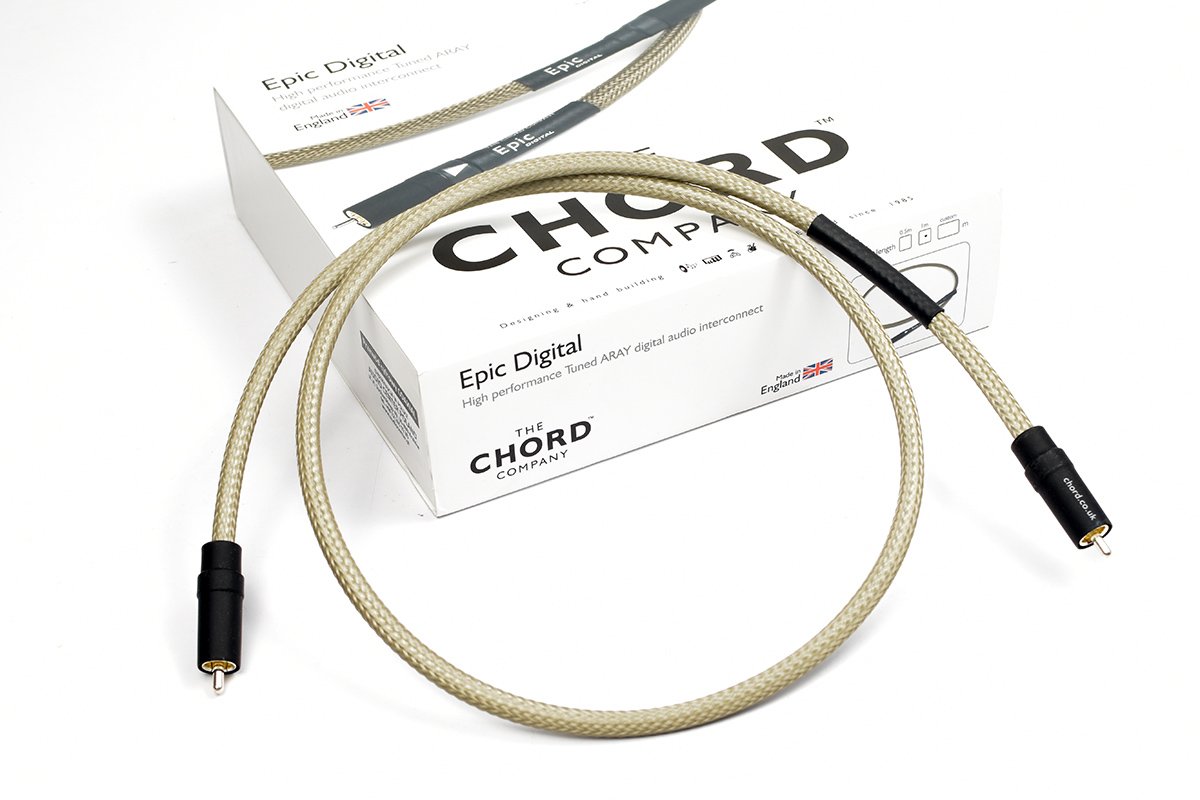 Кабели межблочные аудио Chord Company Epic digital RCA 1.0m кабели межблочные аудио chord company clearway digital 1rca to 3 5mm 0 5m