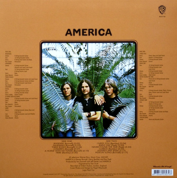 Рок Music On Vinyl America - America (180 Gram Black Vinyl LP) - фото 2