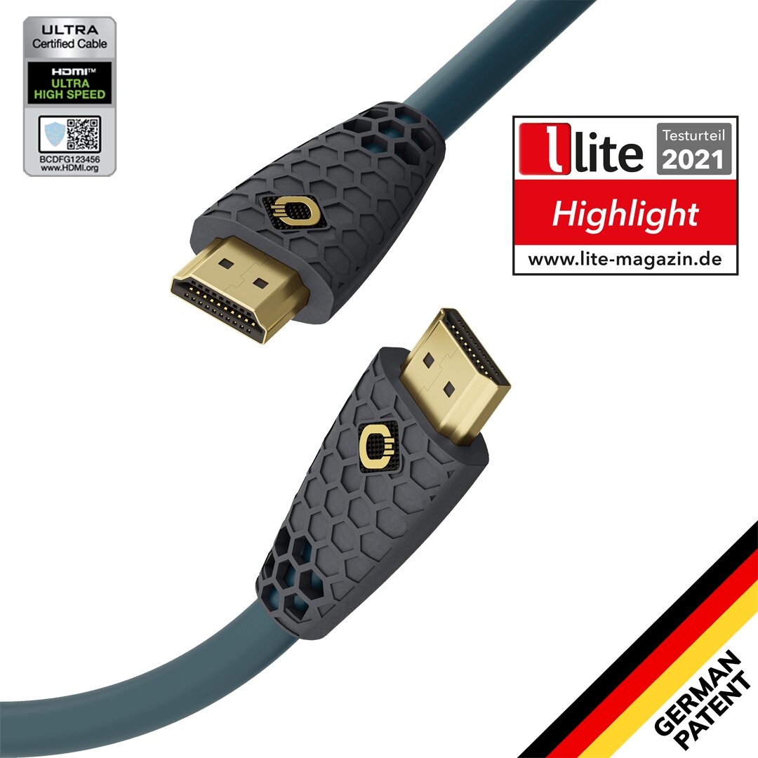 HDMI кабели Oehlbach HDMI кабель Flex Evolution UHD 3,0m (92603), цвет синий - фото 3