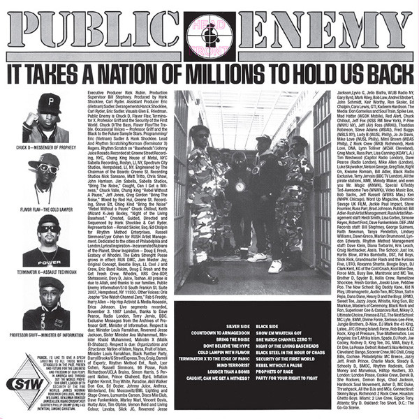 Хип-хоп UME (USM) Public Enemy, It Takes A Nation Of Millions To Hold Us Back (Back To Black) - фото 4